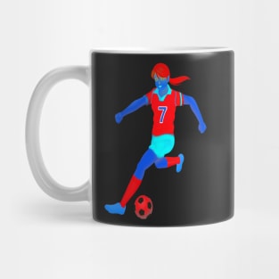 NEON GIRL SOCCER PLAYER Mug